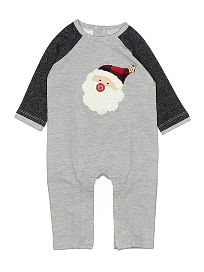 Pre-owned Mud Pie Babies' Long Sleeve Onesie In Gray
