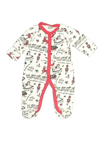 Pre-owned Mud Pie Babies' Long Sleeve Onesie In Ivory