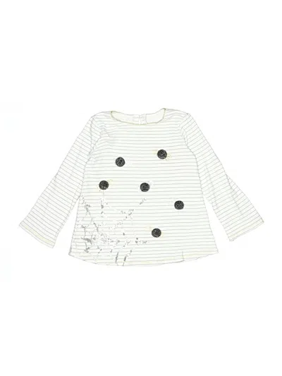 Pre-owned Mud Pie Kids' Long Sleeve T-shirt In White