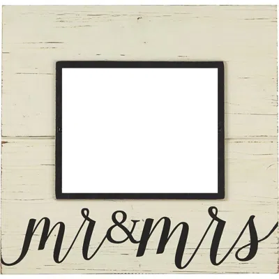 Mud Pie Mr & Mrs Picture Frame In Brown