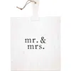 Mud Pie Mr. & Mrs. Square Serving Board In White