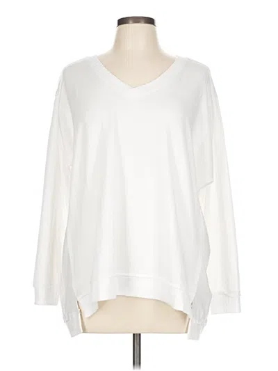 Pre-owned Mud Pie Pullover Sweater In White