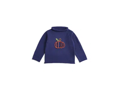 Mud Pie Kids' Pumpkin Rollneck Sweater (infant/toddler) Boy's Sweater Blue: 4-5t, Cotton