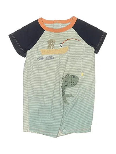 Pre-owned Mud Pie Kids' Short Sleeve Onesie In Green
