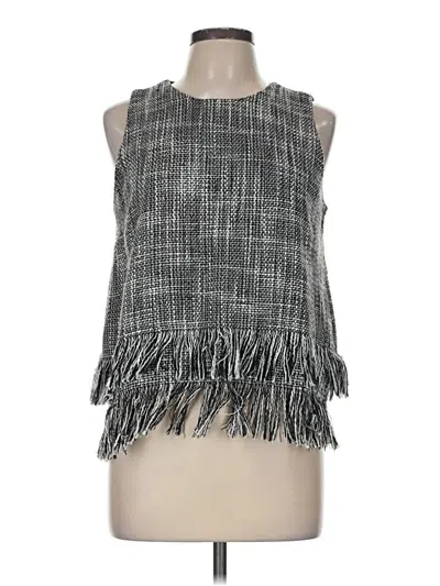 Pre-owned Mud Pie Sleeveless Blouse In Gray