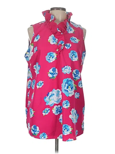 Pre-owned Mud Pie Sleeveless Blouse In Pink