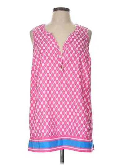 Pre-owned Mud Pie Sleeveless Blouse In Pink