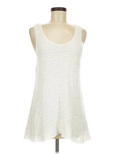 Pre-owned Mud Pie Sleeveless Top Ivory Scoop Neck Tops