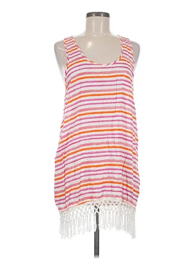 Pre-owned Mud Pie Sleeveless Top Orange Scoop Neck Tops
