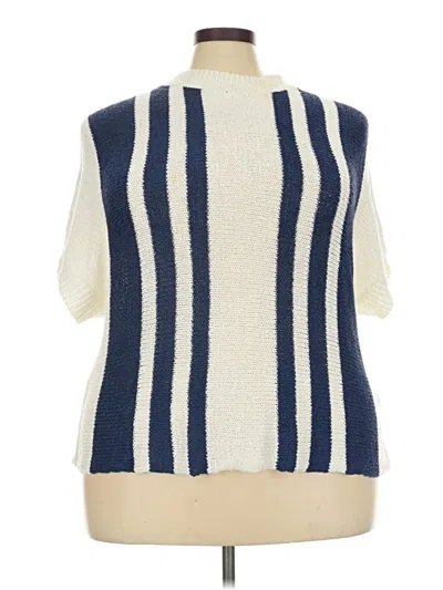 Pre-owned Mud Pie Sweater Vest In Ivory