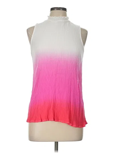 Pre-owned Mud Pie Tank Top Pink Halter Neckline Tops