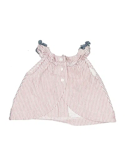 Pre-owned Mud Pie Kids' Tank Top Pink Ruffles Neckline Tops