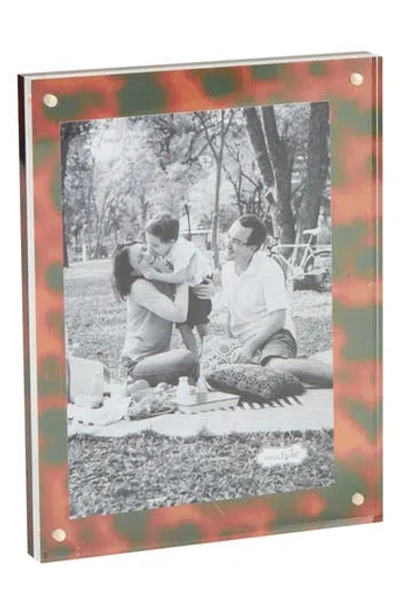 Mud Pie Tortoise Acrylic Block Photo Frame In Brown