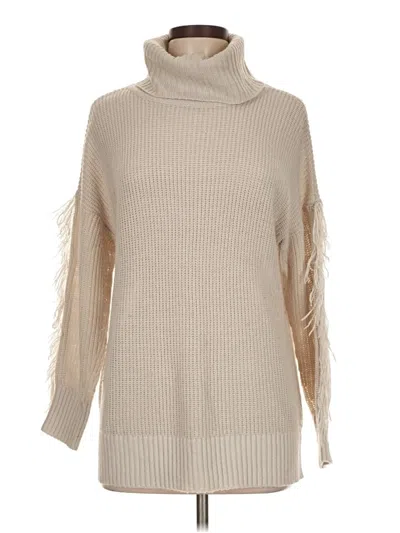 Pre-owned Mud Pie Turtleneck Sweater In Tan