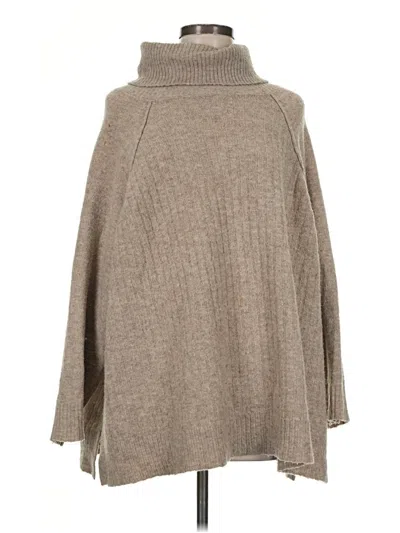 Pre-owned Mud Pie Turtleneck Sweater In Tan