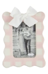 Mud Pie Vertical Bow Frame In Medium Pink