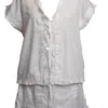 Muda Clothing Fz Llc Mogra White Co-ord Set In Gray