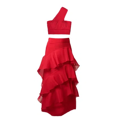 Muda Clothing Fz Llc Valentina Co-ord Set - Red