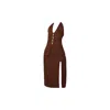 Muda Clothing Fz Llc Veronica Brown Co-ord Set In Brown