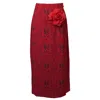 Muda Clothing Fz Llc Women's Eva Wraparound Skirt - Red In Red