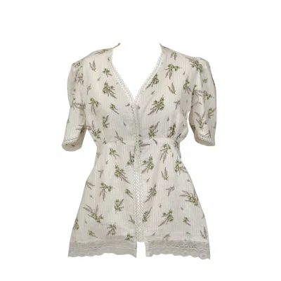 Muda Clothing Fz Llc Women's Iris White Floral Top