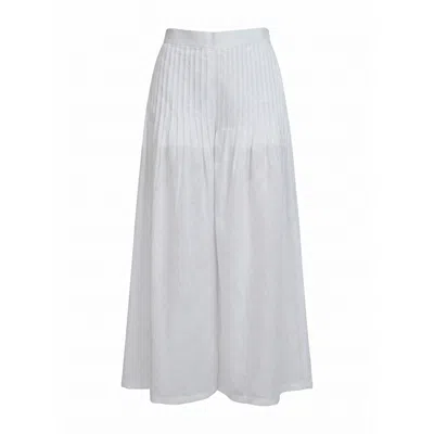 Muda Clothing Fz Llc Women's Margot White Linen Trouser
