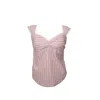 Muda Clothing Fz Llc Women's Pink / White Jennifer Pink And White Stripe Top
