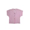 Muda Clothing Fz Llc Women's Pink / White Luna Pink And White Stripe Shirt / Top