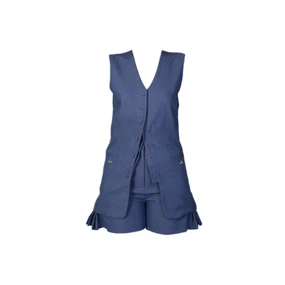 Muda Clothing Fz Llc Women's Regina  Blue Top