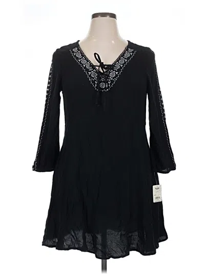 Pre-owned Mudd 3/4 Sleeve Blouse In Black