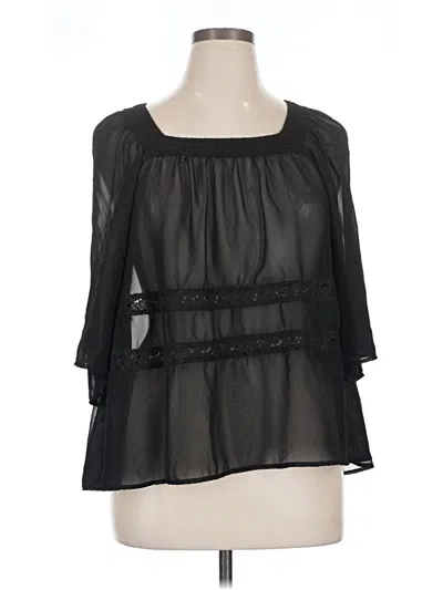Pre-owned Mudd 3/4 Sleeve Blouse In Black