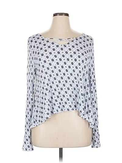 Pre-owned Mudd 3/4 Sleeve Blouse In Blue