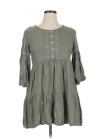 Pre-owned Mudd 3/4 Sleeve Blouse In Green