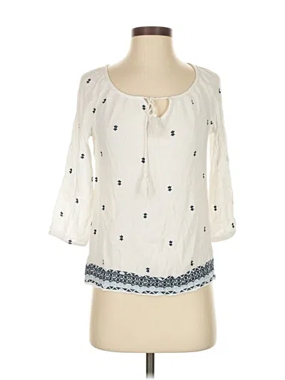 Pre-owned Mudd 3/4 Sleeve Blouse In Ivory