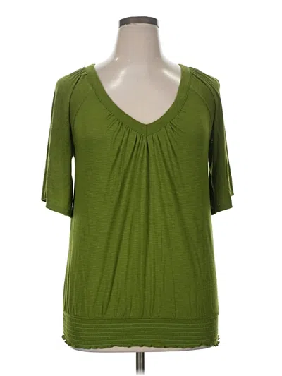 Pre-owned Mudd 3/4 Sleeve Top Green Scoop Neck Tops