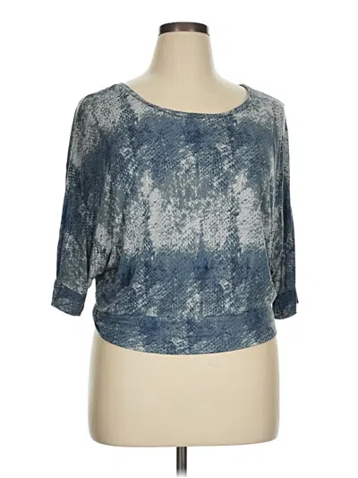 Pre-owned Mudd 3/4 Sleeve T-shirt In Blue