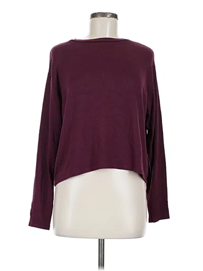 Pre-owned Mudd 3/4 Sleeve T-shirt In Burgundy