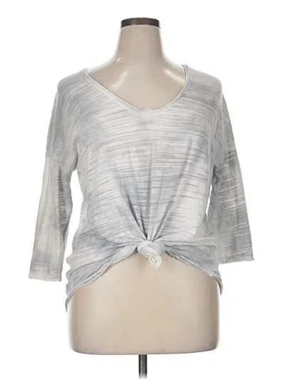 Pre-owned Mudd 3/4 Sleeve T-shirt In Gray