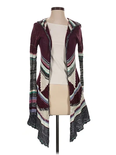 Pre-owned Mudd Cardigan Sweater In Burgundy