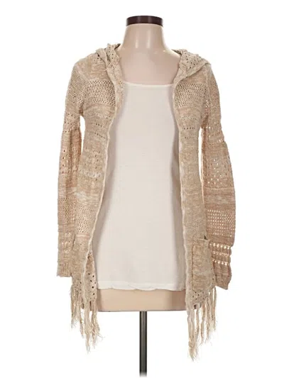 Pre-owned Mudd Cardigan Sweater In Tan