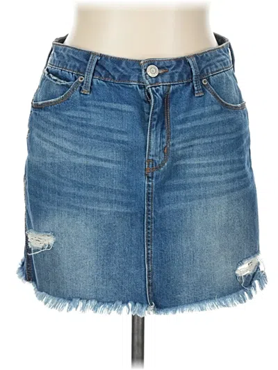 Pre-owned Mudd Denim Skirt In Blue