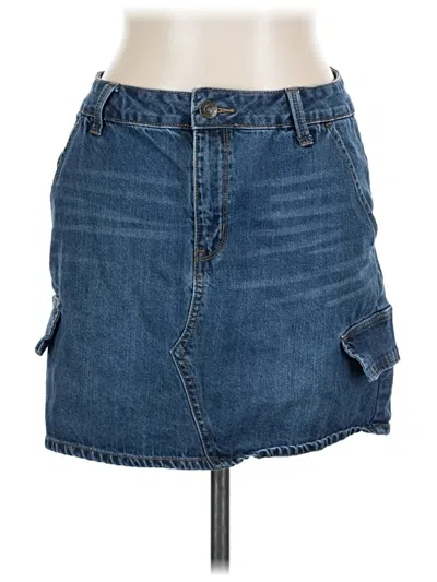 Pre-owned Mudd Denim Skirt In Blue