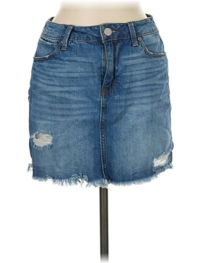Pre-owned Mudd Denim Skirt In Blue