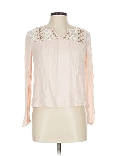 Pre-owned Mudd Long Sleeve Blouse In Pink