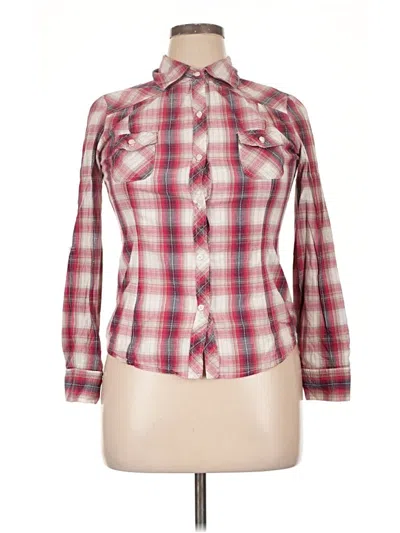 Pre-owned Mudd Long Sleeve Blouse In Pink