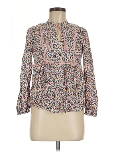 Pre-owned Mudd Long Sleeve Blouse In Pink