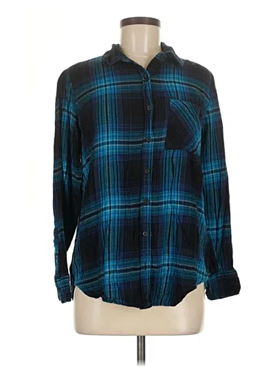Pre-owned Mudd Long Sleeve Button Down Shirt In Blue