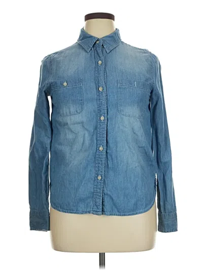 Pre-owned Mudd Long Sleeve Button Down Shirt In Blue