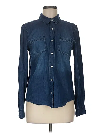 Pre-owned Mudd Long Sleeve Button Down Shirt In Blue