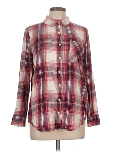 Pre-owned Mudd Long Sleeve Button Down Shirt In Burgundy